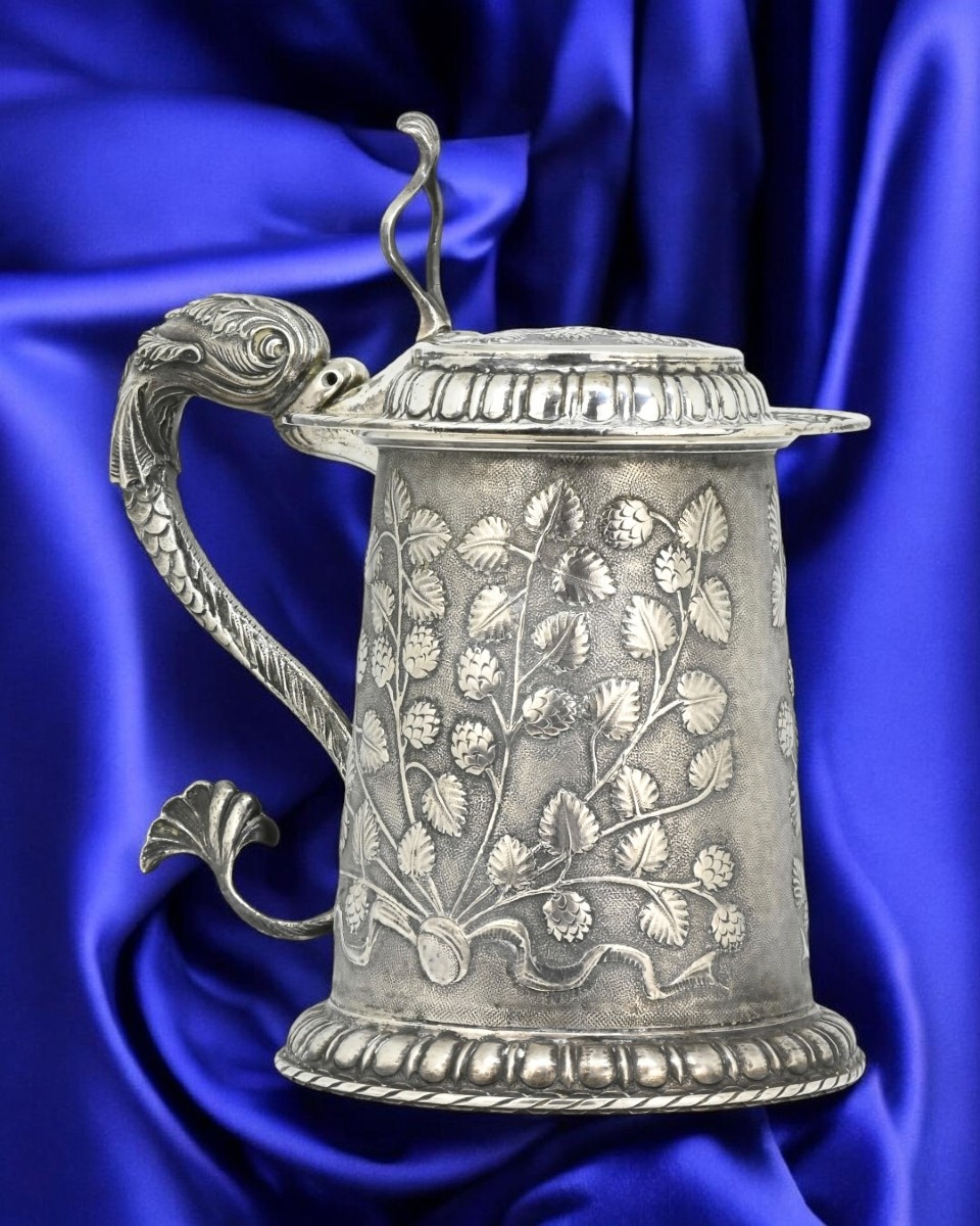 Boccale Da Birra in Argento 800 - Italia Fine XIX Secolo